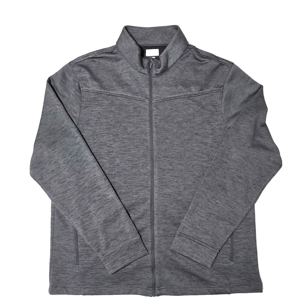 Greg Norman Shark Men's XL Gray Full Zip Fleece Lined Golf Jacket Performance